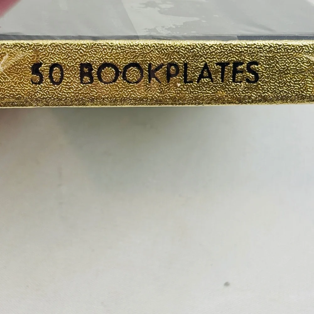 Vintage Antioch Unicorn Rainbow 50 Bookplates Box Gummed Labels USA New Sealed